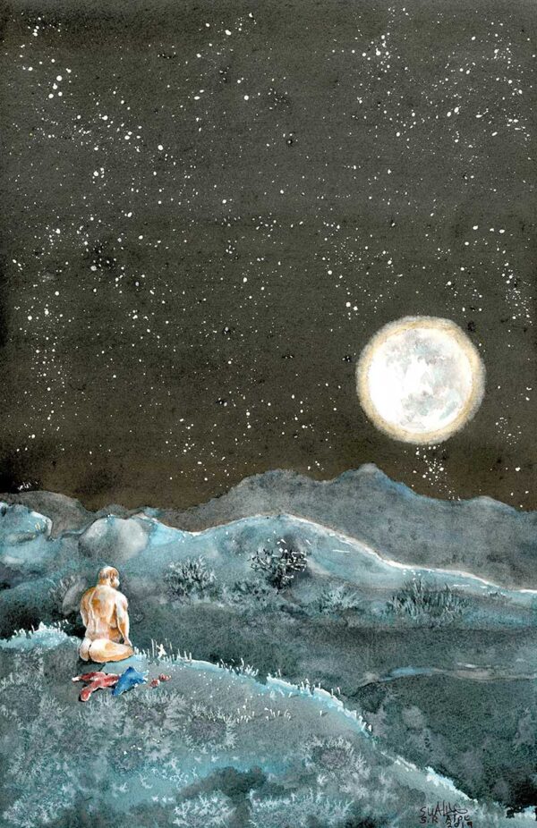 Adam Before Eve Watercolour Print