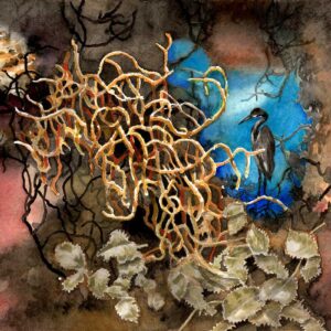 Wych Elm Garden Watercolour Print