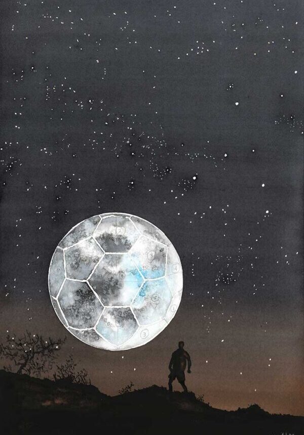 Dier Moon Watercolour Print